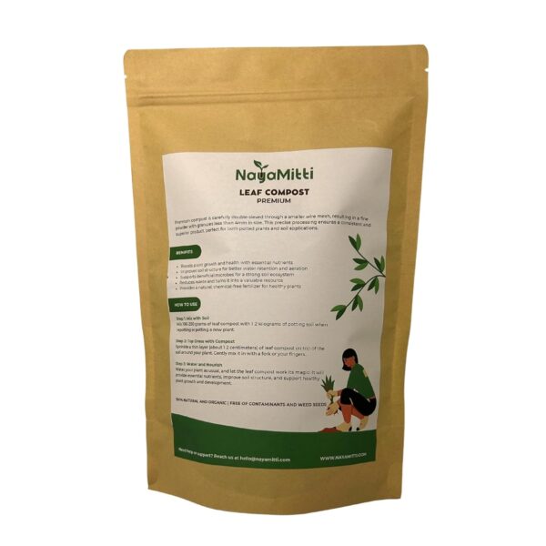 NayaMitti Premium Organic Leaf Compost Fertilizer For Potted Plants and Soil - 1 Kg - Image 2